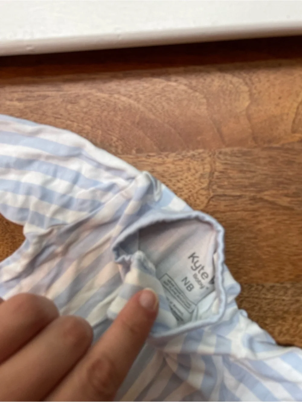 Kyte Baby Zippered Footie in Small Mist Stripe Size Newborn
